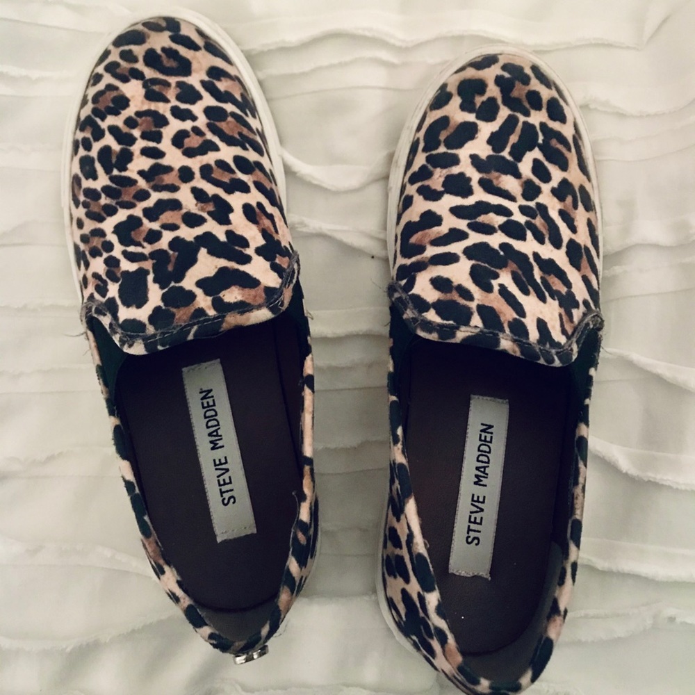 Steve Madden Leopard Slip Ons
